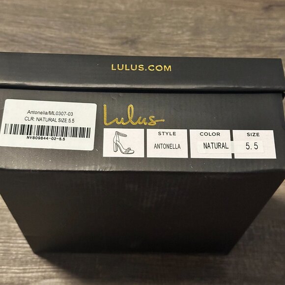 Lulu's women's heel sandals - 5.5 - Beige/Tan (never worn) - Picture 4 of 4